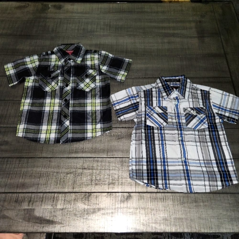 (2) Plaid, Button Up Shirts